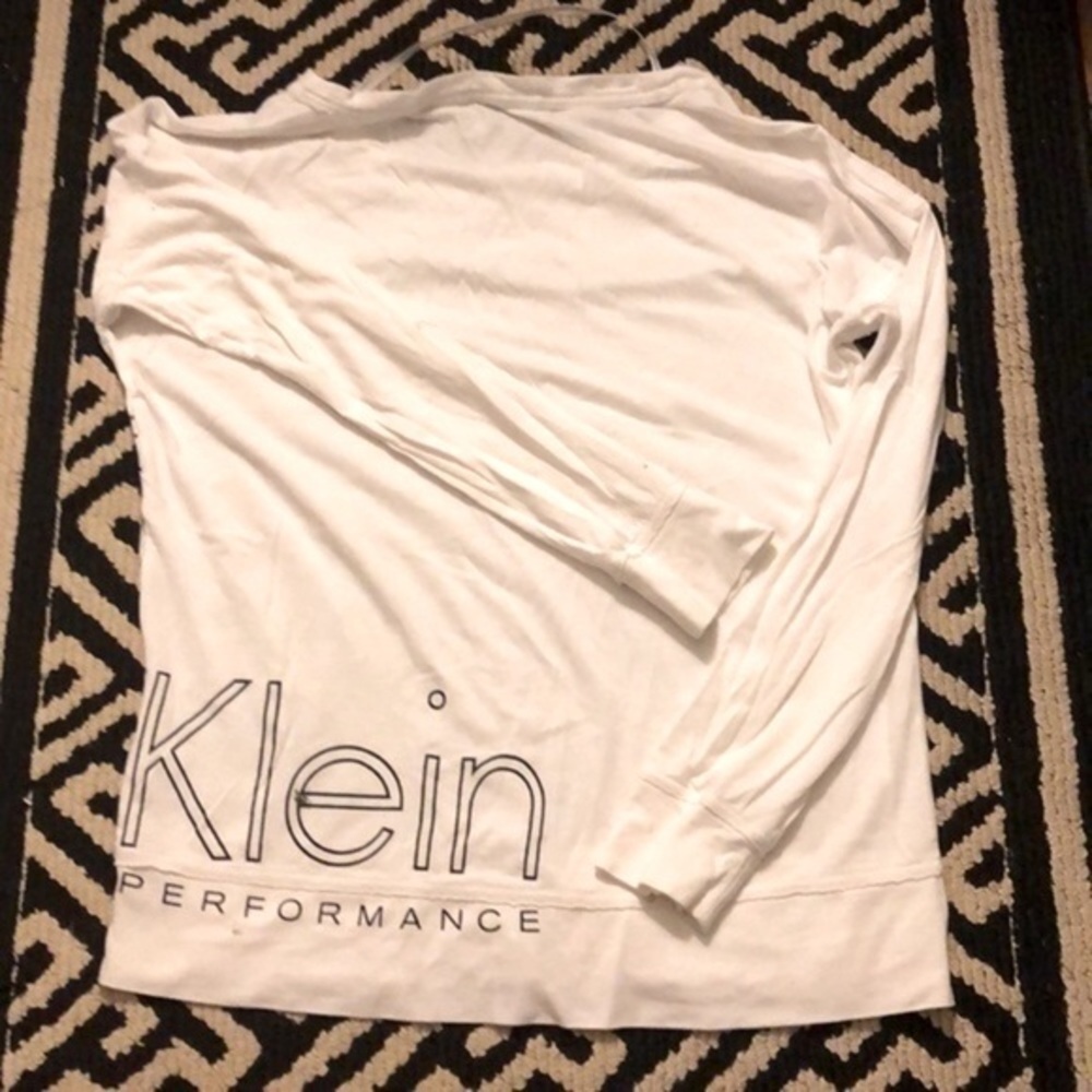 Calvin Klein Performance white Long Sleeve Athletic T-shirt size XS/S - Picture 4 of 5